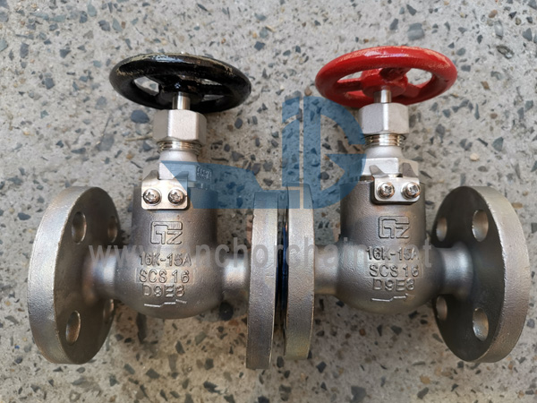 JIS F 7351 5K SCS16 สเตนเลสสตีลขันเช็ค Globe Valves