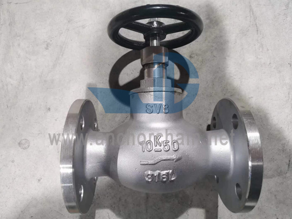 JIS F 7409 16K SCS16 สเตนเลสสตีลเกลียวตรวจสอบ Globe Valves