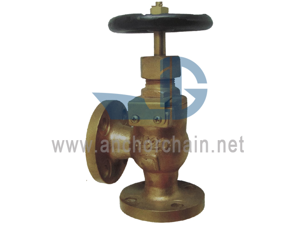 JIS F 7412 Bronze 5K เช็คแองเกิลวาล์วแบบขันเกลียว (Union Bonnet Type)