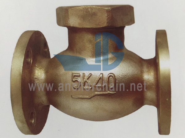 JIS F 7415 บรอนซ์ 5K ลิฟท์เช็คโกลบวาล์ว Union Bonnet Type