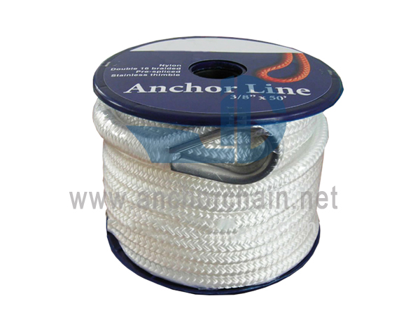 เชือกไนล่อนถักเปียคู่พร้อม Ss316 Thimble