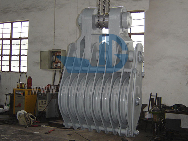 ZHC Series 8 Sheave Wire Rope Block สำหรับขากรรไกรเรือ